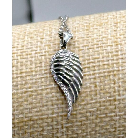 Sterling Silver‎ Guardian Angel Pendant Necklace - Picture 1 of 3